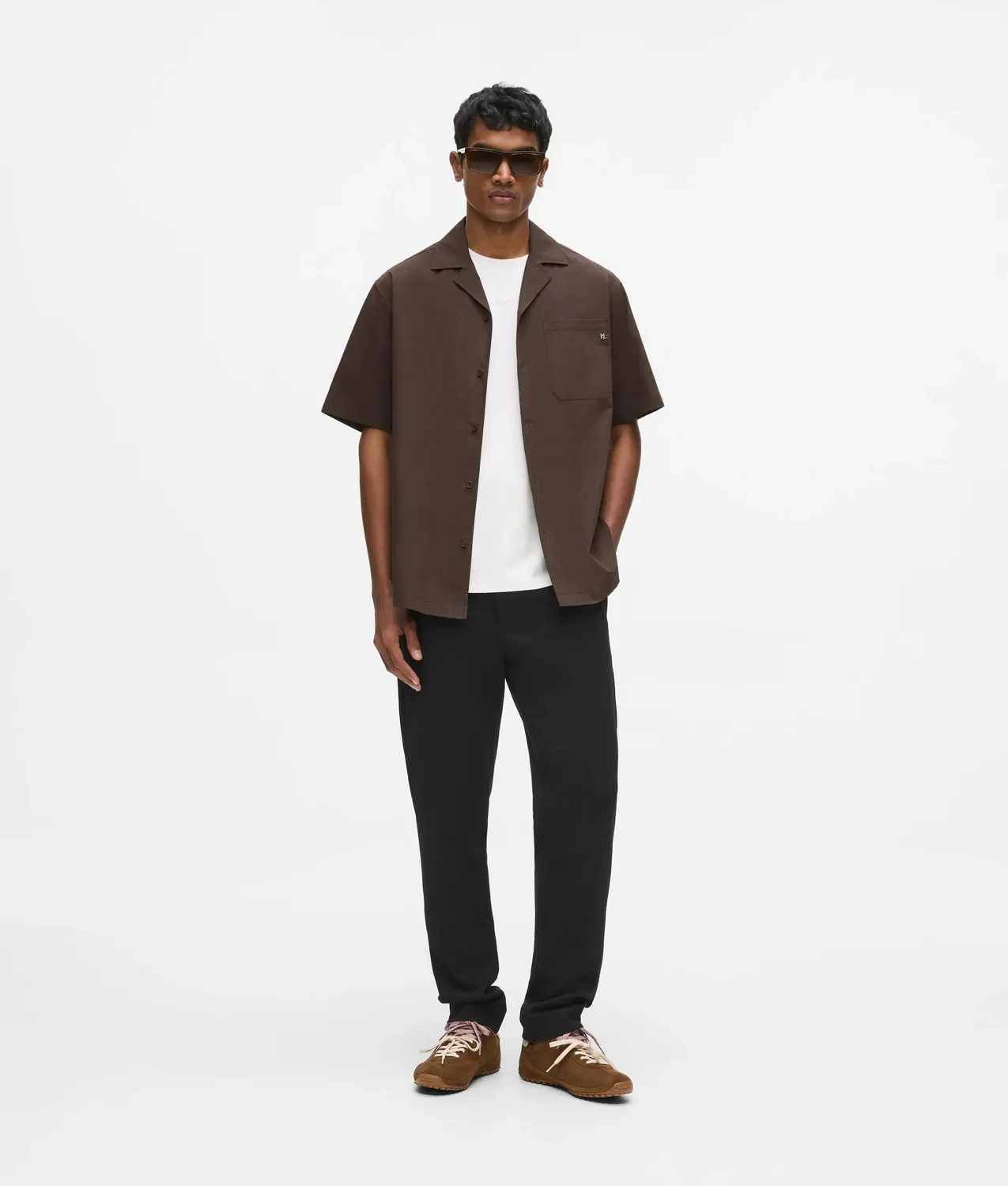 Karl Lagerfeld Bowling Hemd Bio-Baumwolle Relaxed