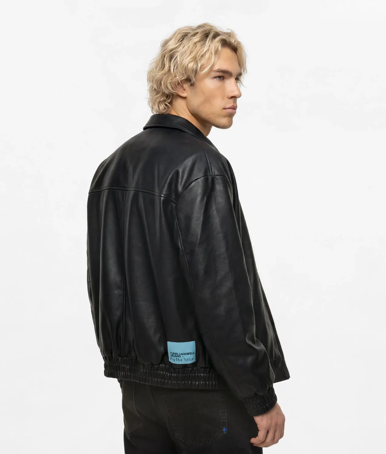 Karl Lagerfeld KL Jeans x Pietro Terzini Jacke Kunstleder wattiert