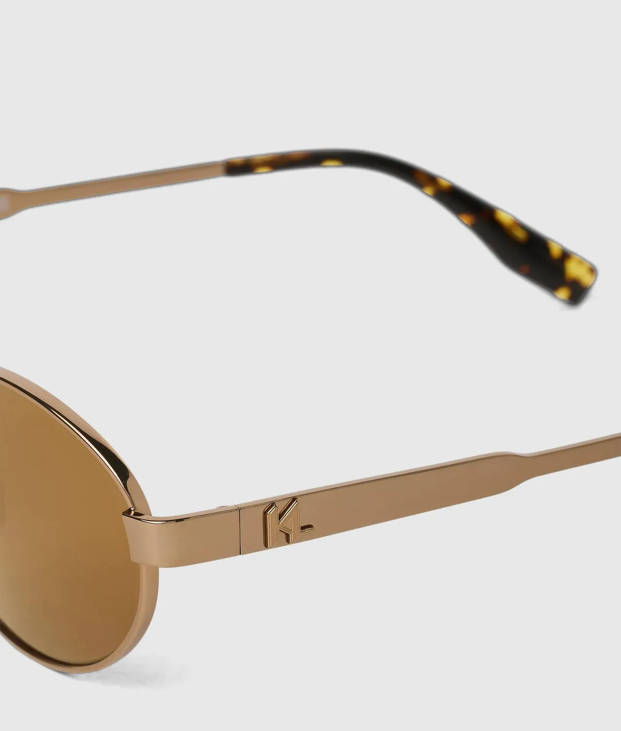Karl Lagerfeld Monogram Ovale Sonnenbrille Metall
