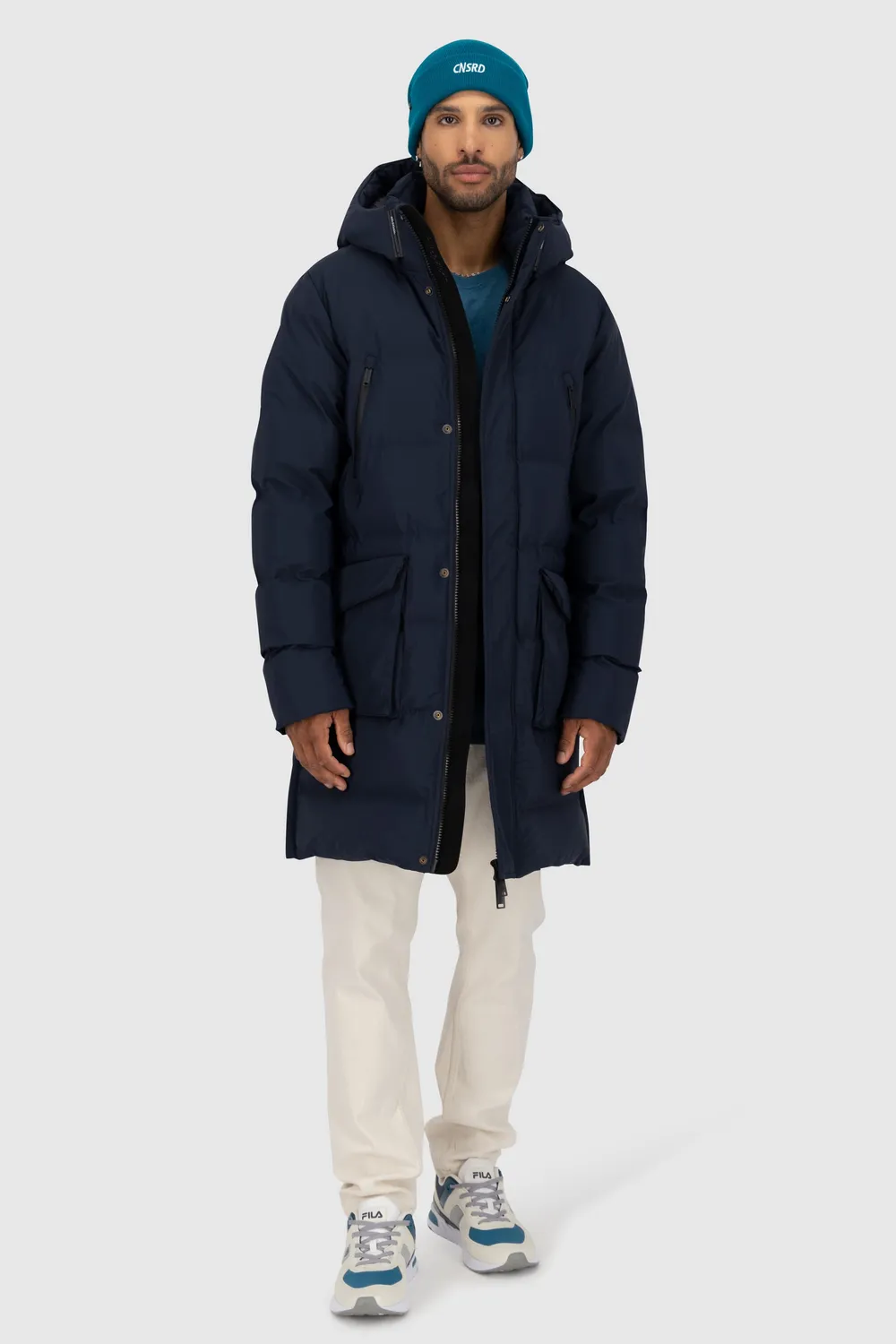 Alife & Kickin SaulAK A Puffer Parka Dunkelblau Herren warm