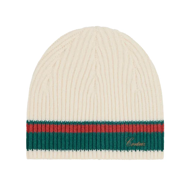 Corteiz Gianni Knit Beanie Mütze Cream Strick