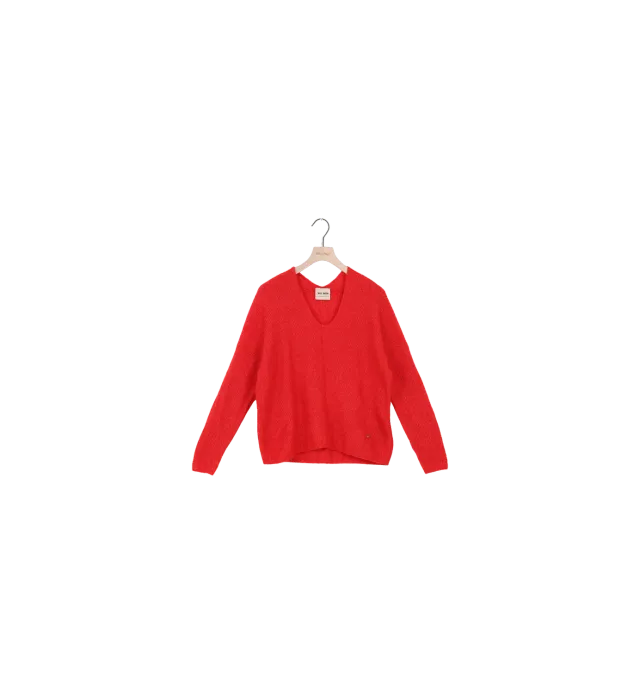 Mos Mosh MMThora V-Neck Strickpullover Cabernet