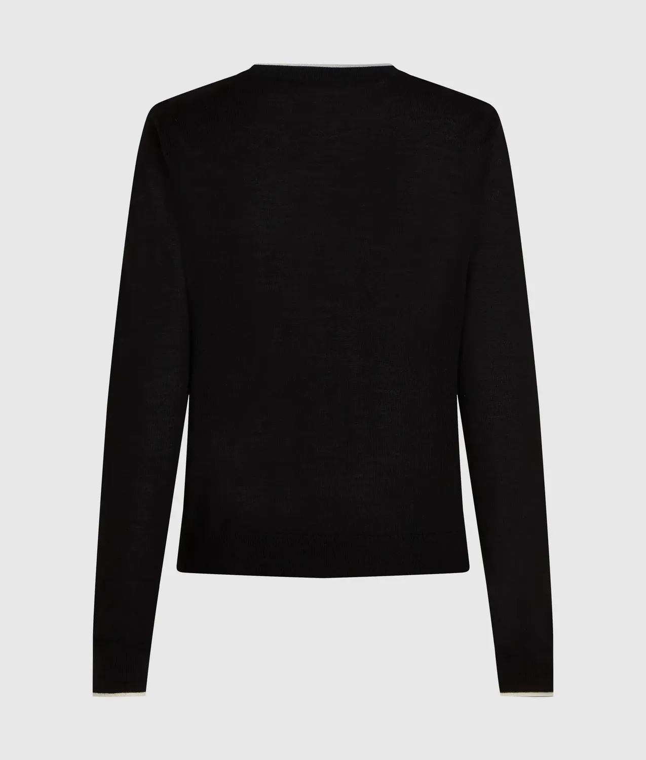 Karl Lagerfeld Merino Cardigan V-Ausschnitt Wolle