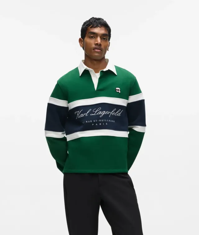 Karl Lagerfeld Ikon Polo Sweatshirt Baumwolle gerader Schnitt