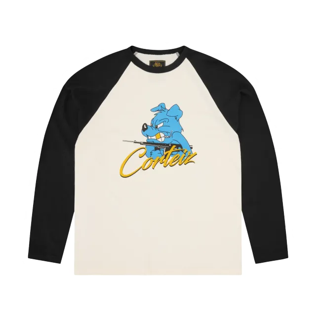 Corteiz K-9INE Raglan LS Jersey Black Baumwolle