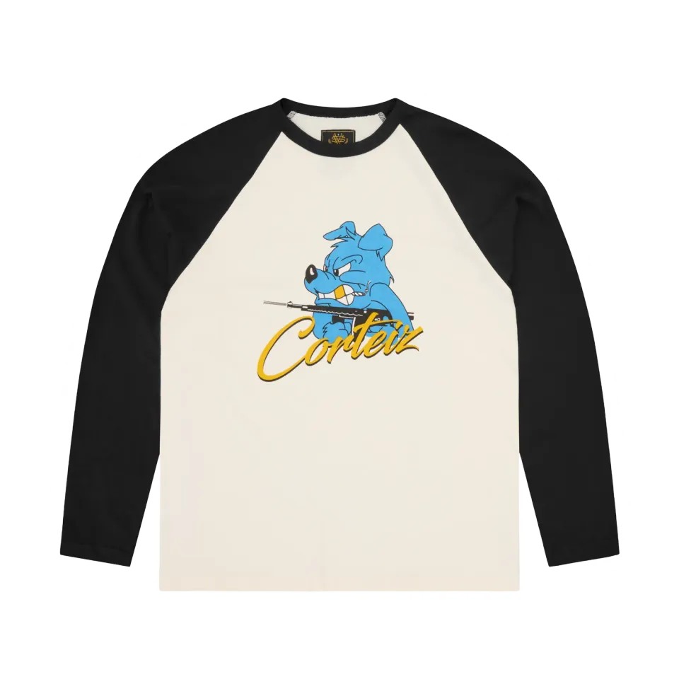Corteiz K-9INE Raglan LS Jersey Black Baumwolle