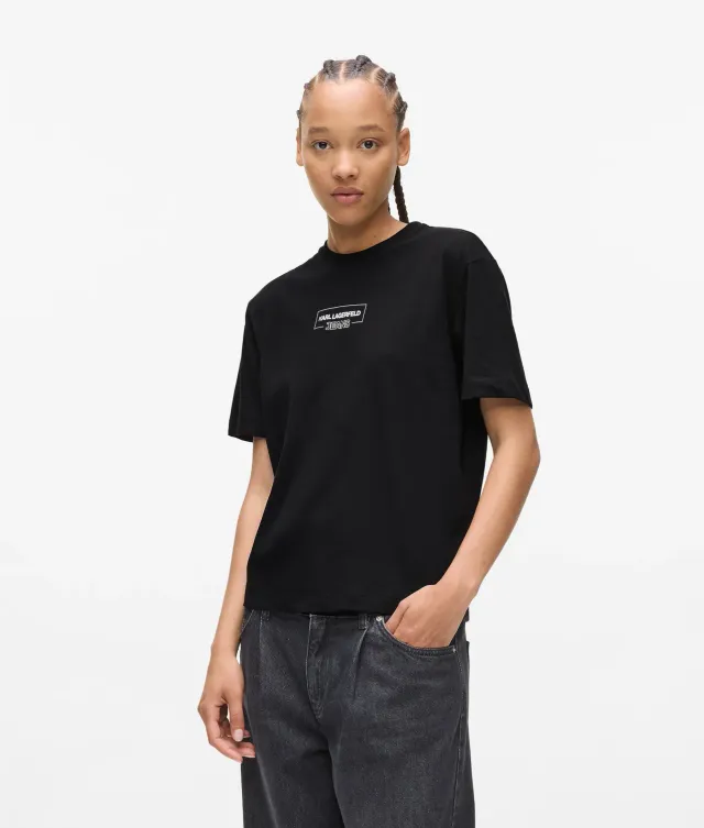 Karl Lagerfeld KL Jeans Outline Logo T-Shirt Baumwolle