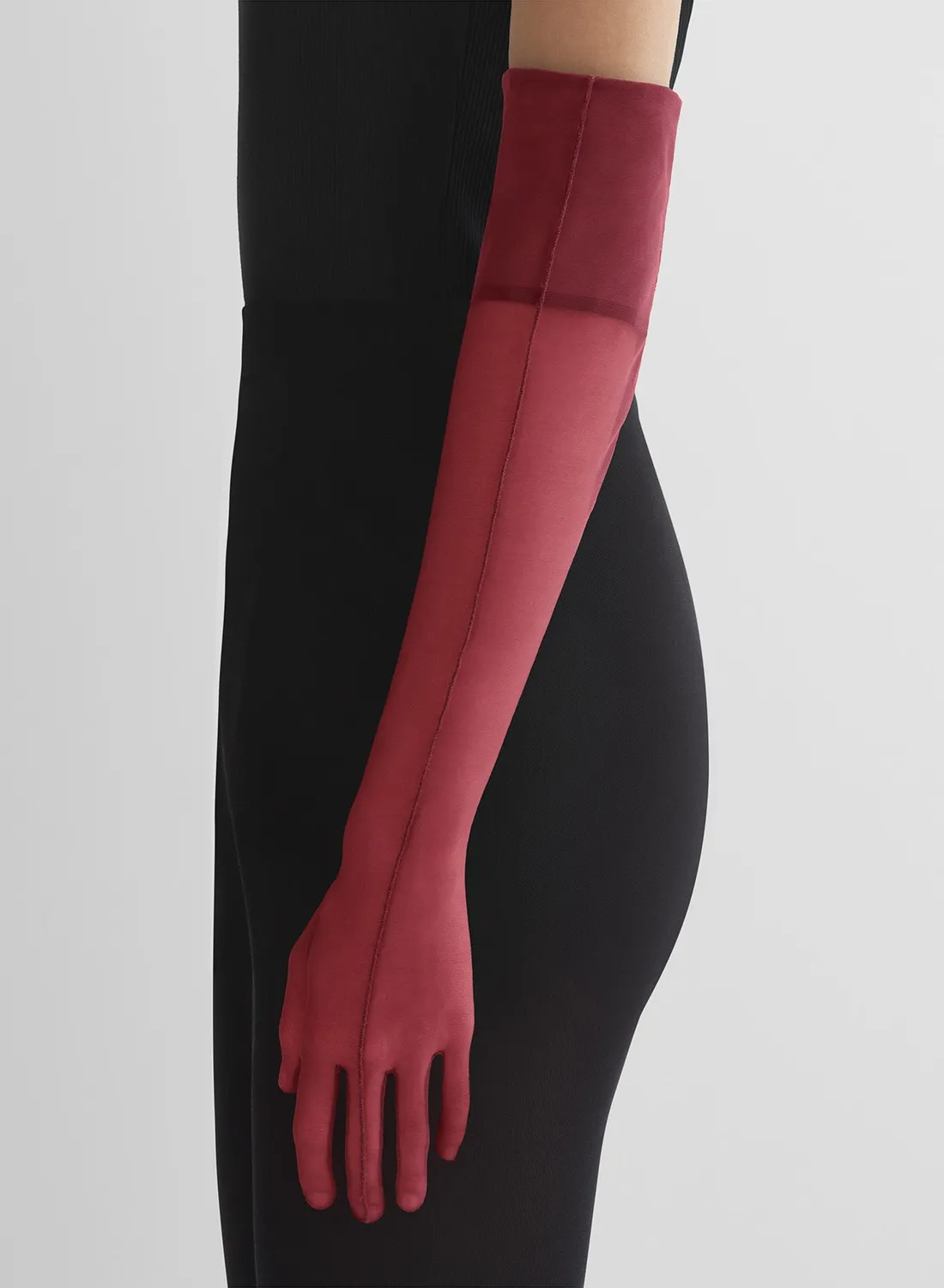 Mugler Illusion Handschuhe Stretch schwarz Abend