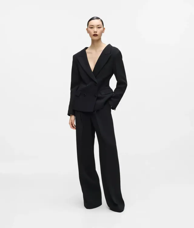 Karl Lagerfeld Studio Wide-Leg Hose Wolle-Viskose