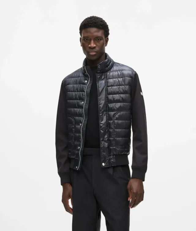 Karl Lagerfeld Blousonjacke wattiert glänzend schwarz