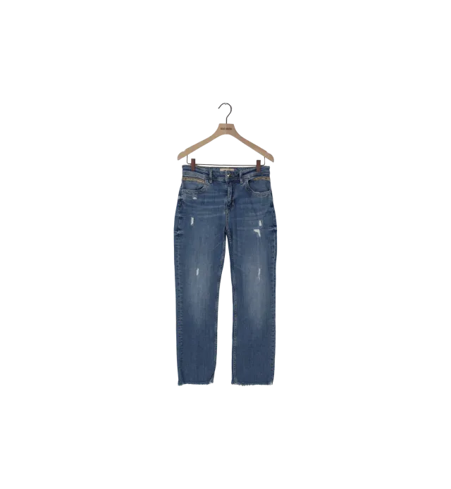 Mos Mosh MMEverly Archive Jeans 27 Blau High-Rise Bio-Baumwolle
