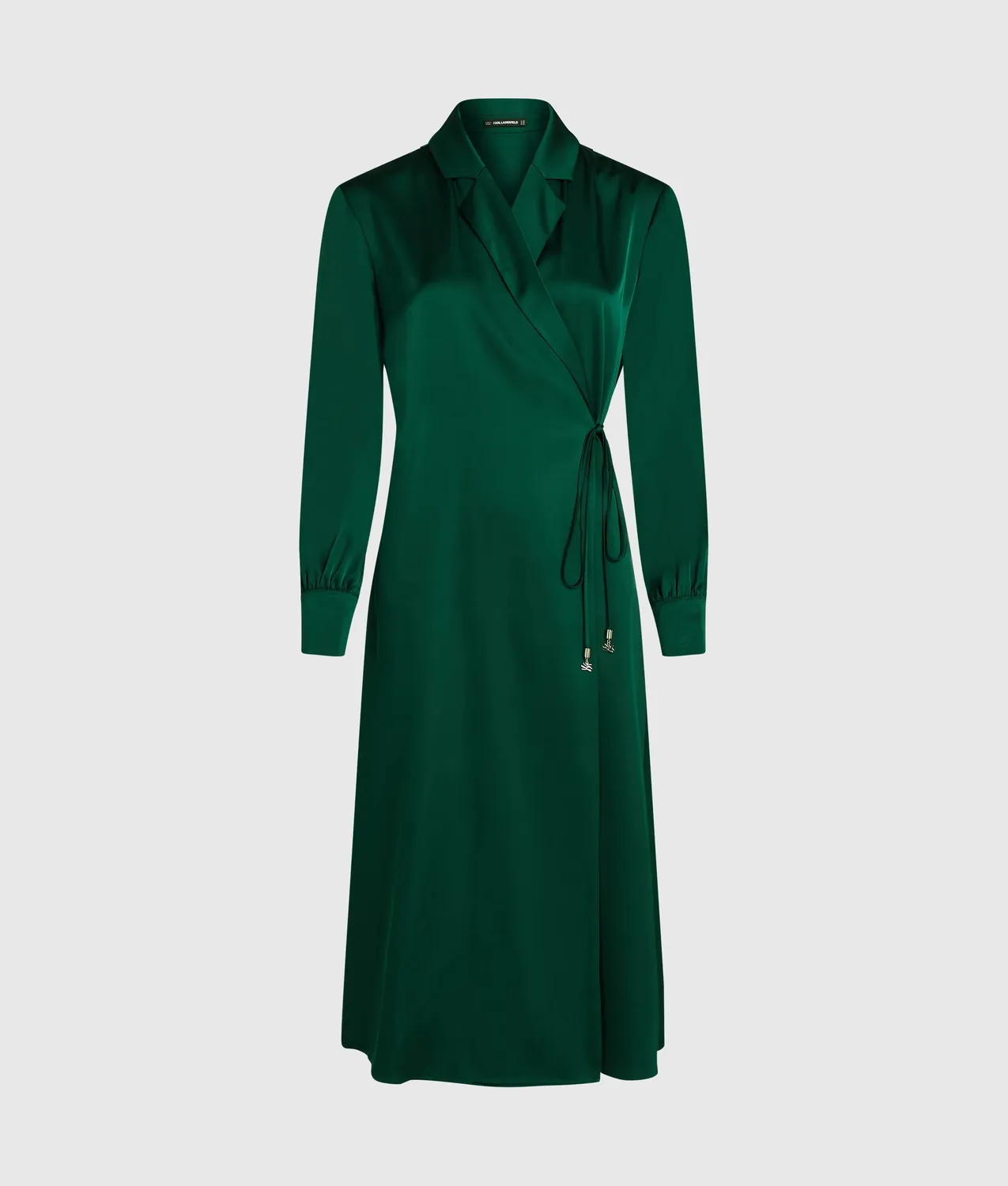 Karl Lagerfeld Satin Wrap Wickelkleid mit Bindegürtel
