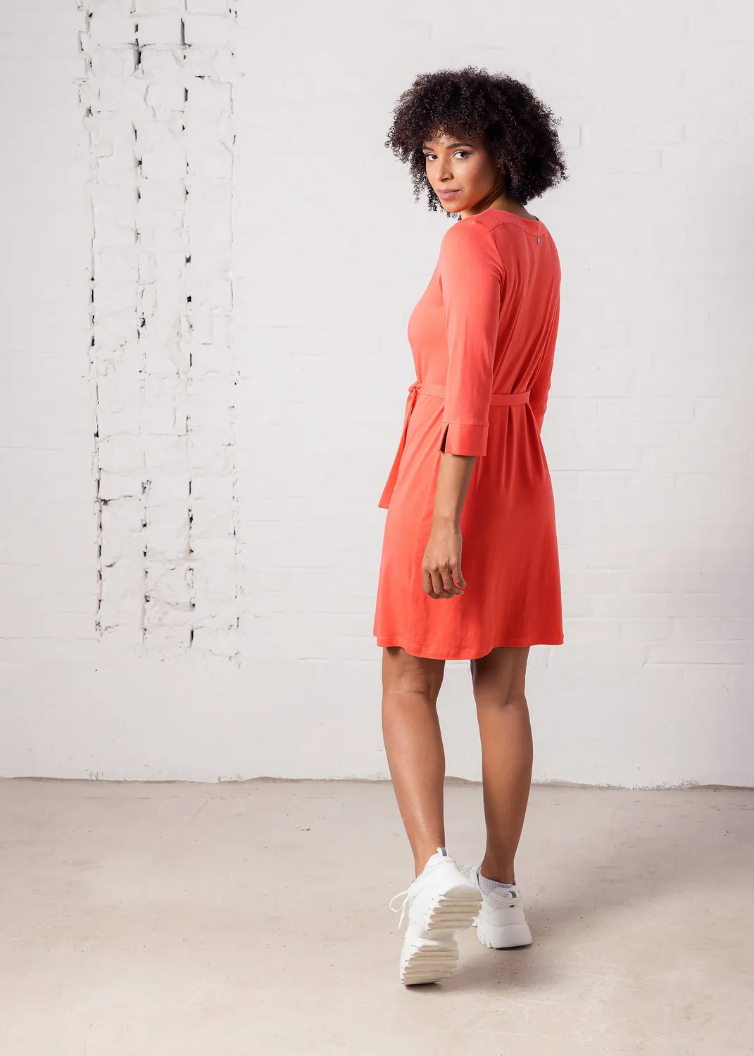 Senatex Jerseykleid Bambus-Viskose Coral Gr 38