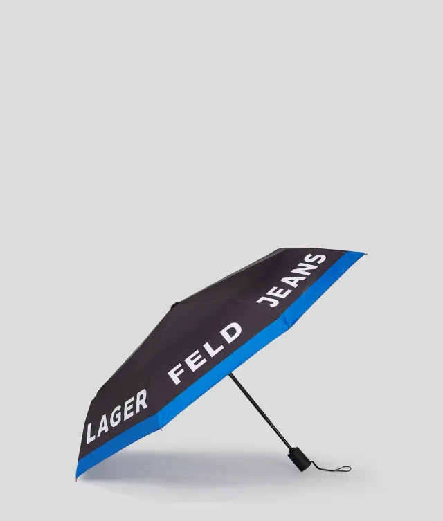 Karl Lagerfeld Logo Regenschirm automatisch schwarz Einheitsgröße