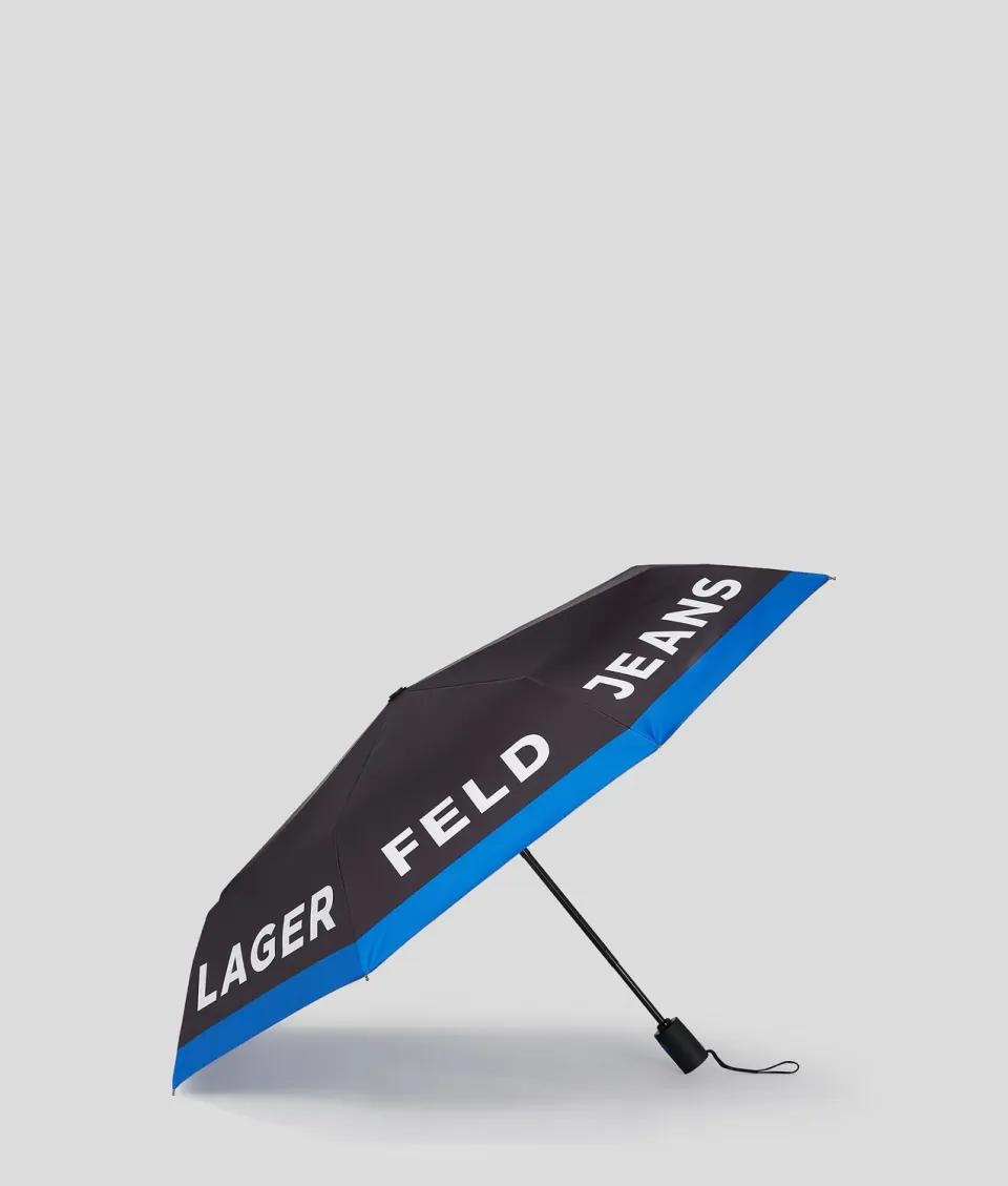 Karl Lagerfeld Logo Regenschirm automatisch schwarz Einheitsgröße