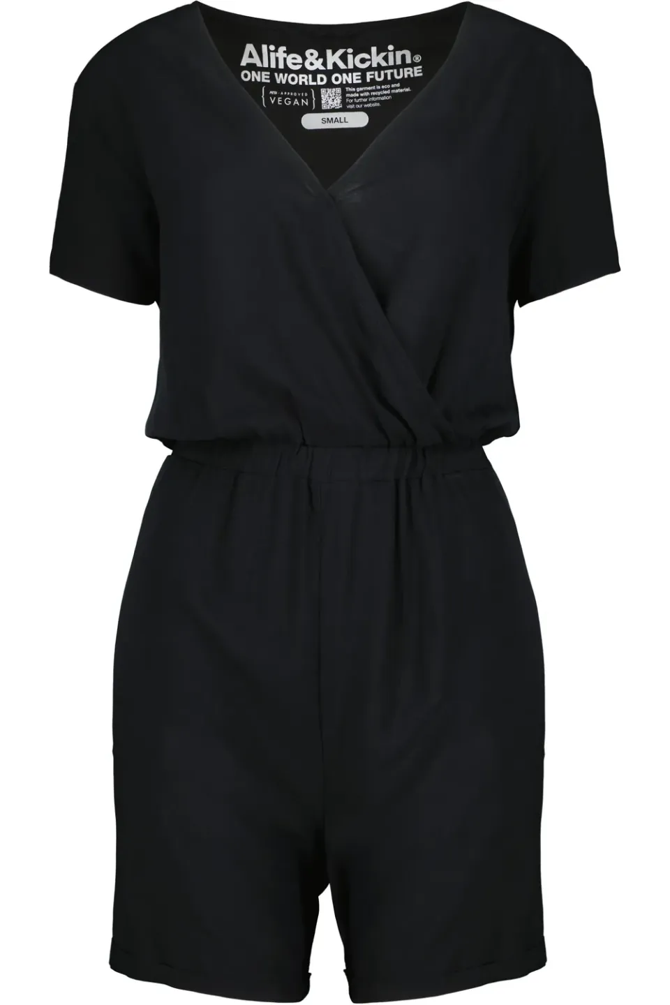 Alife & Kickin HellaAK A Jumpsuit Schwarz V-Ausschnitt
