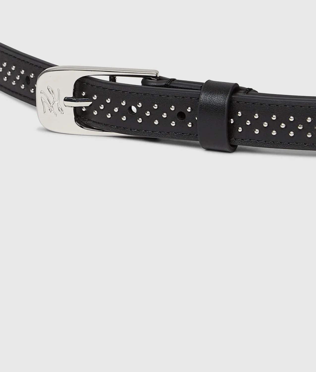 Karl Lagerfeld K/Autograph Nietengürtel Leder schmal