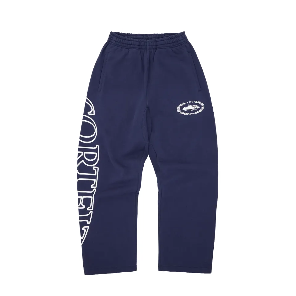 Corteiz Superior Royale Open Hem Jogginghose Navy