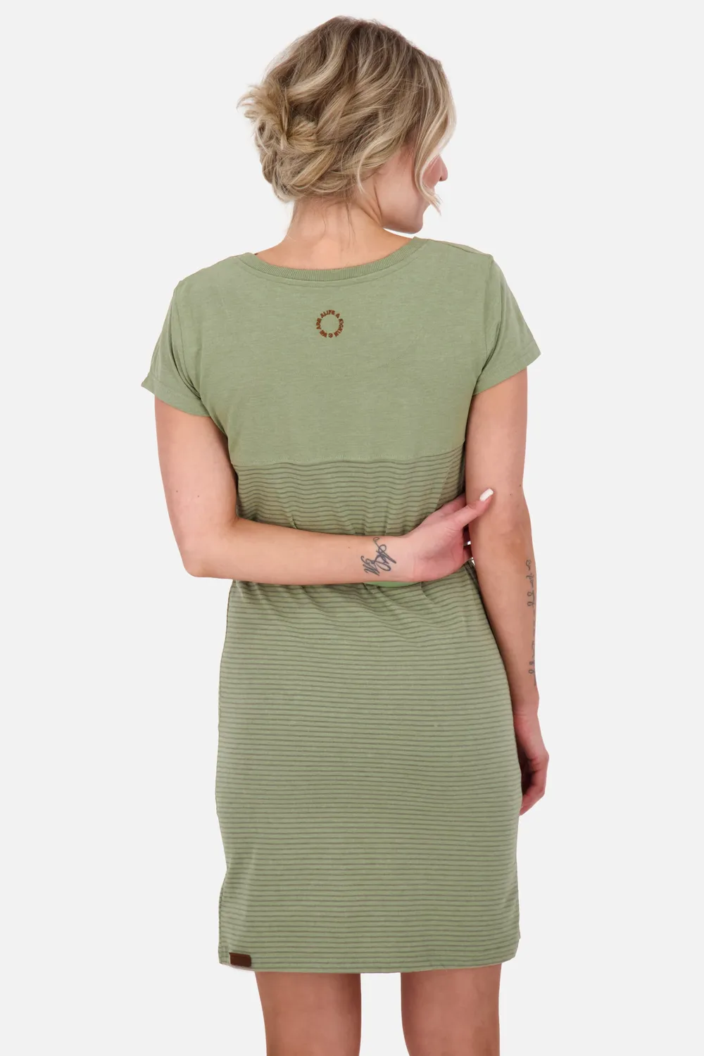 Alife & Kickin ClarinaAK Z Kleid Grün Gestreift