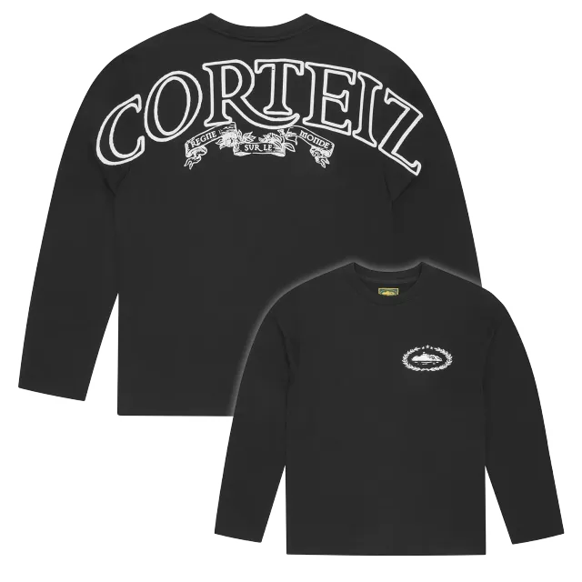 Corteiz Royale Heavyweight LS T-Shirt Schwarz