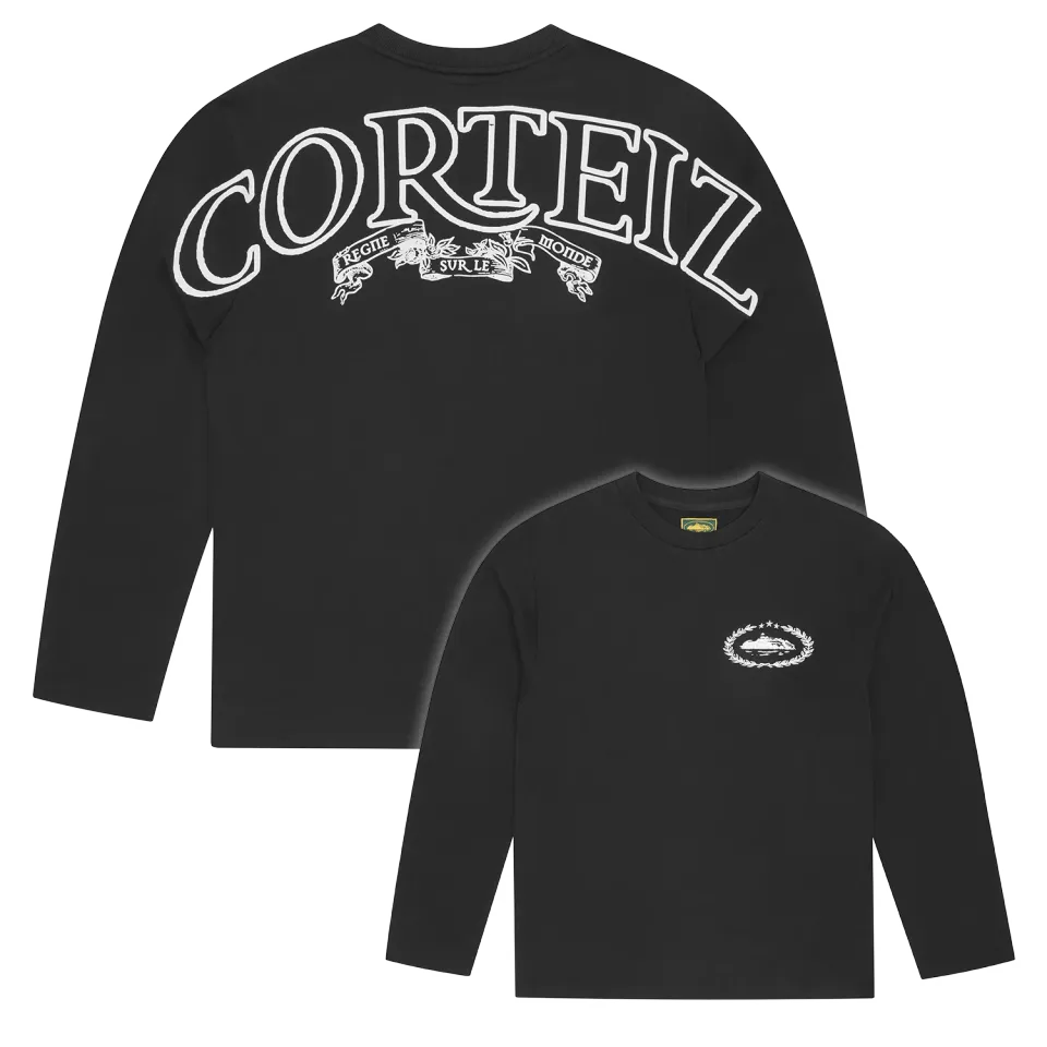 Corteiz Royale Heavyweight LS T-Shirt Schwarz