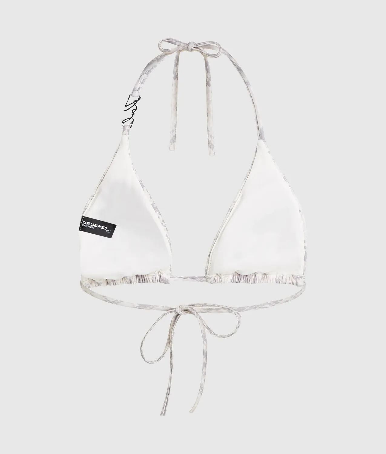 Karl Lagerfeld Triangle Bikini Top Bindebänder