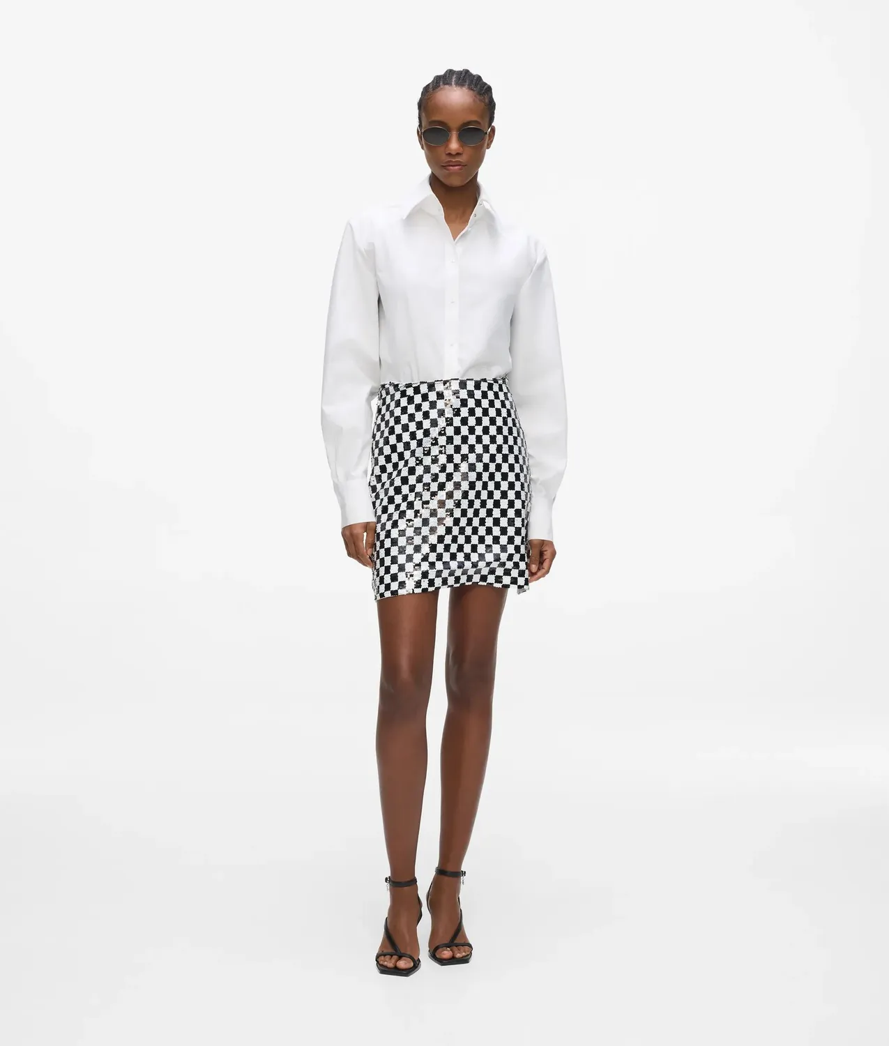 Karl Lagerfeld Checkerboard Pailletten Minirock