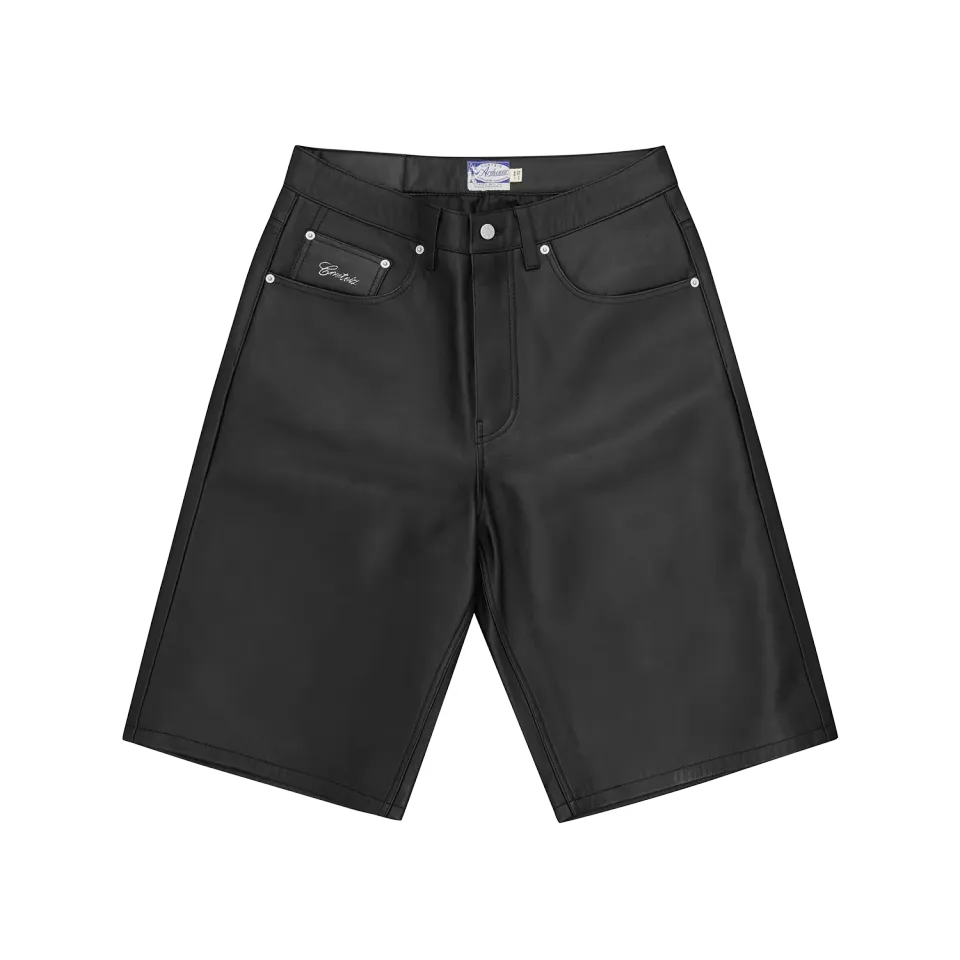 Corteiz Ardwear Leather Short Black Echtleder