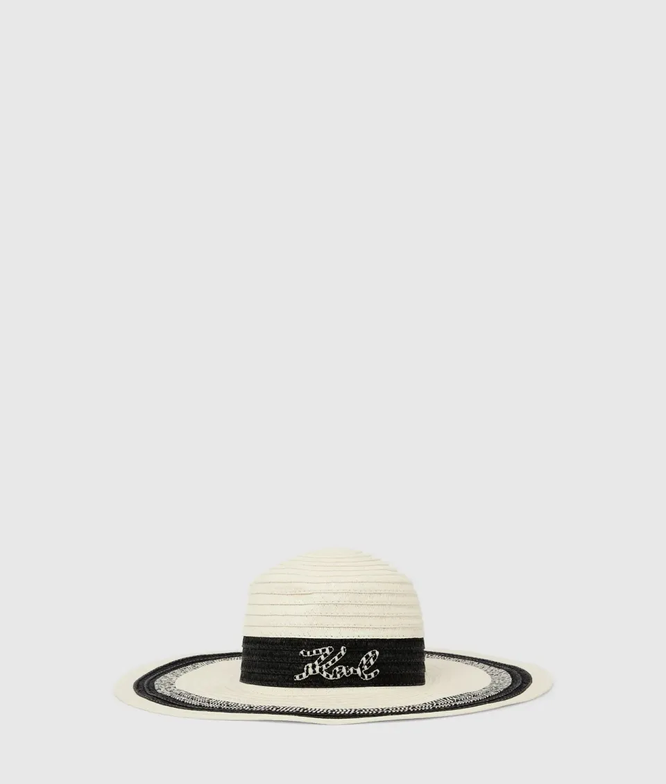Karl Lagerfeld K/Signature Sonnenhut Streifen Logo