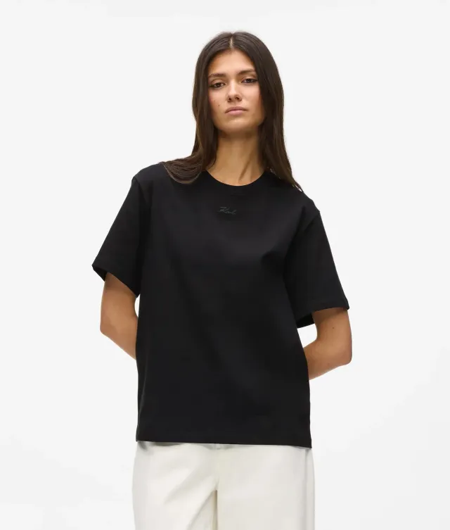Karl Lagerfeld Signature Relaxed T-Shirt Damen locker