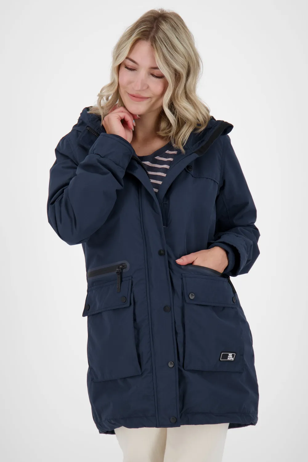 Alife & Kickin CharlotteAK A Coat Winterjacke Dunkelblau Teddyfutter