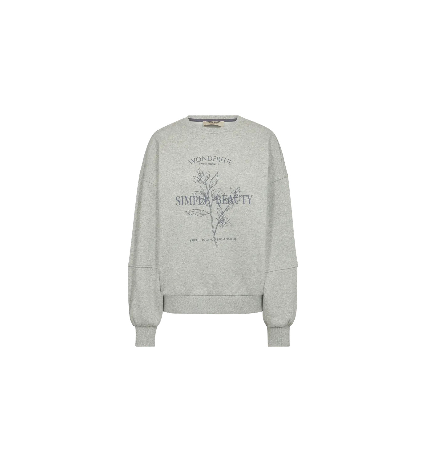 Mos Mosh MMRafa Sweatshirt Hellgrau Relaxed Print