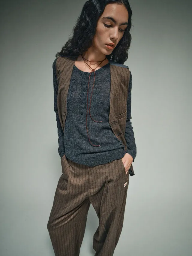 Mos Mosh MMHGentle Hug Knit Pullover Grey Melange Regular