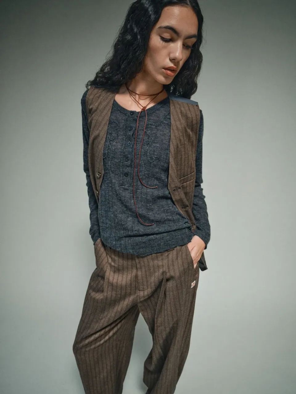Mos Mosh MMHGentle Hug Knit Pullover Grey Melange Regular