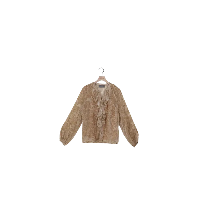 Mos Mosh ReLoved MMLeta Velvet Shirt Sesam Samt