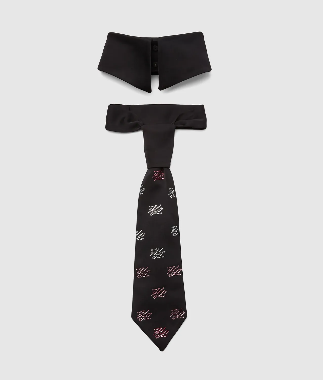 Karl Lagerfeld K/Autograph Kragen Krawatte Set Satin