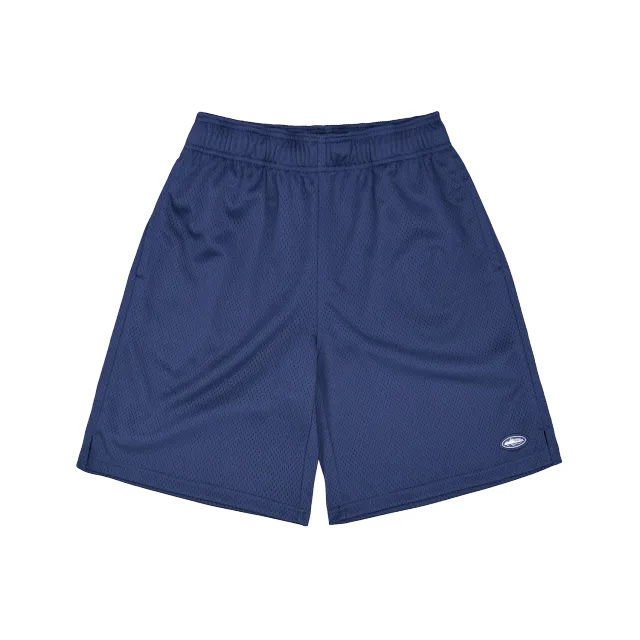 Corteiz Mini Island Mesh Shorts navy mit Reissverschluss