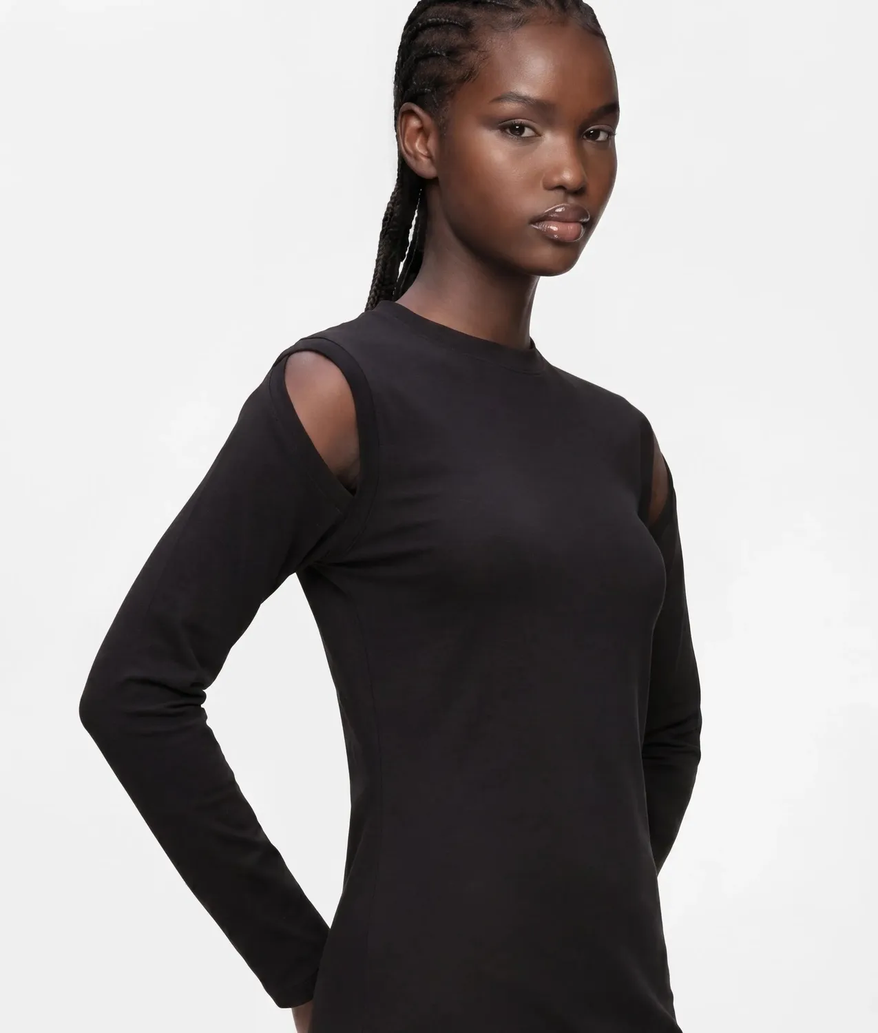 Karl Lagerfeld KL Jeans Cut-out Jersey Minikleid Baumwolle