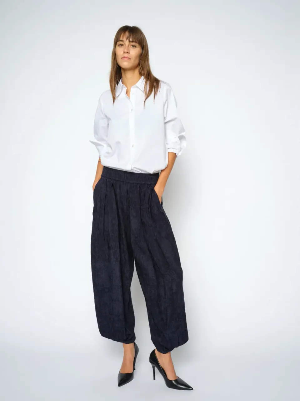 Mos Mosh MMNuello Trellis Hose barrel navy Ecovero