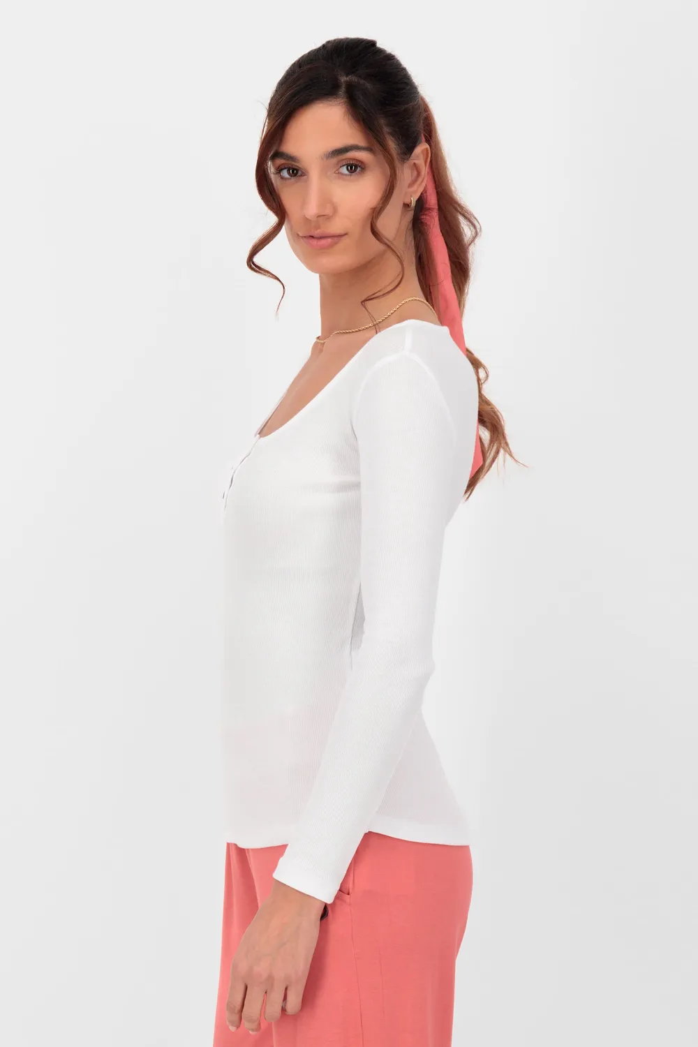 Alife & Kickin MaritAK A Longsleeve Weiß Ripp Basic