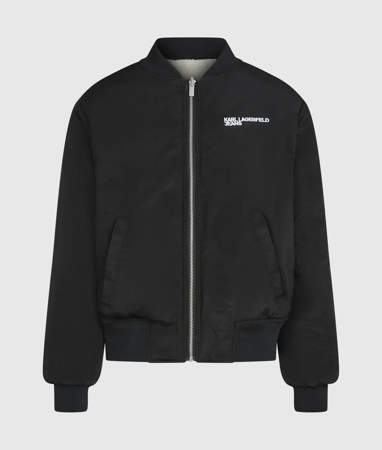 Karl Lagerfeld Reversible Bomberjacke Kunstfell Wende