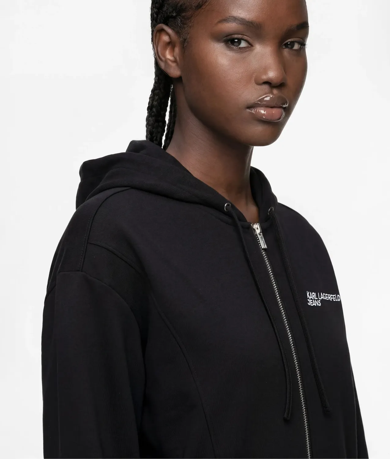 Karl Lagerfeld KL Jeans Milano Zip Hoodie mit Logo