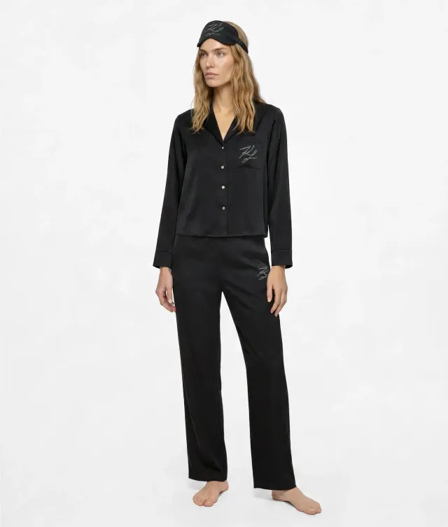 Karl Lagerfeld Autograph Rhinestone Pyjama-Set Damen