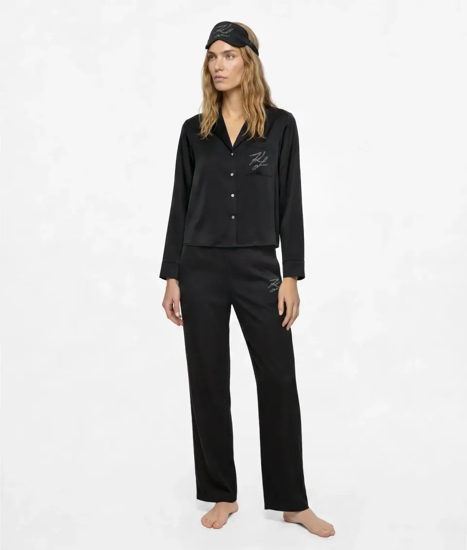Karl Lagerfeld Autograph Rhinestone Pyjama-Set Damen
