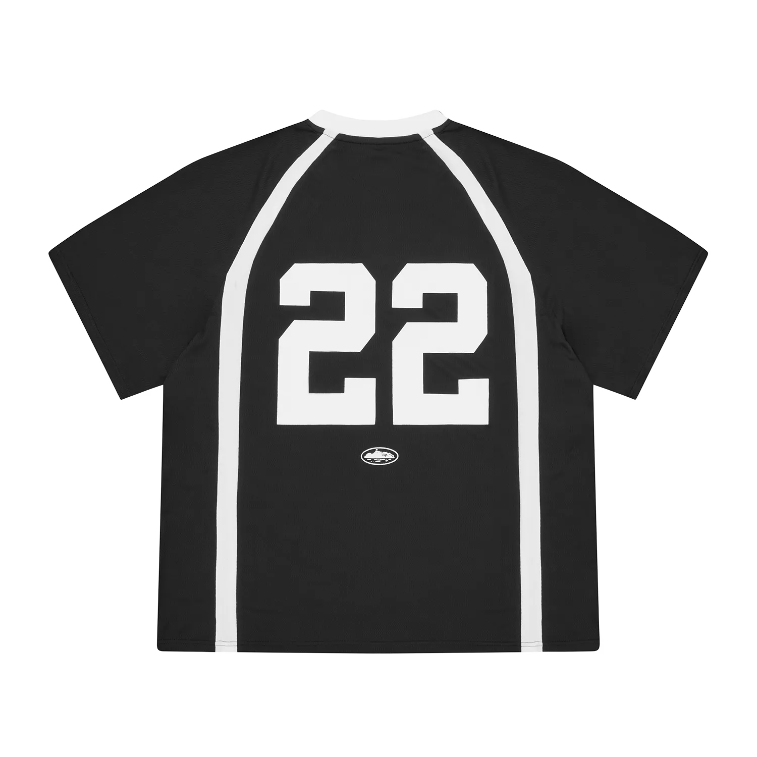 Corteiz Rugby League Jersey Trikot schwarz Kurzarm
