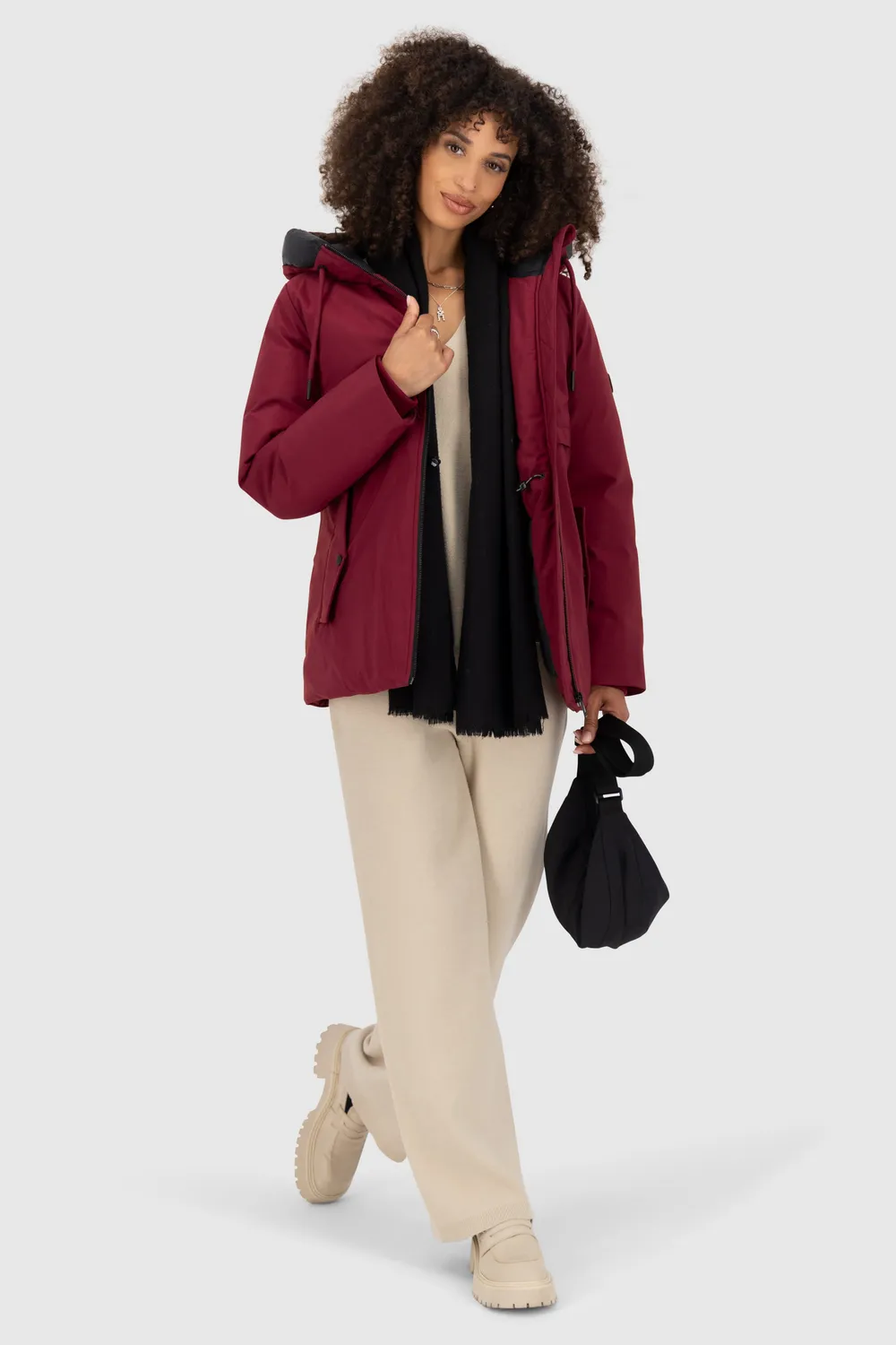 Alife & Kickin CicelyAK A Winterjacke Dunkelrot tailliert