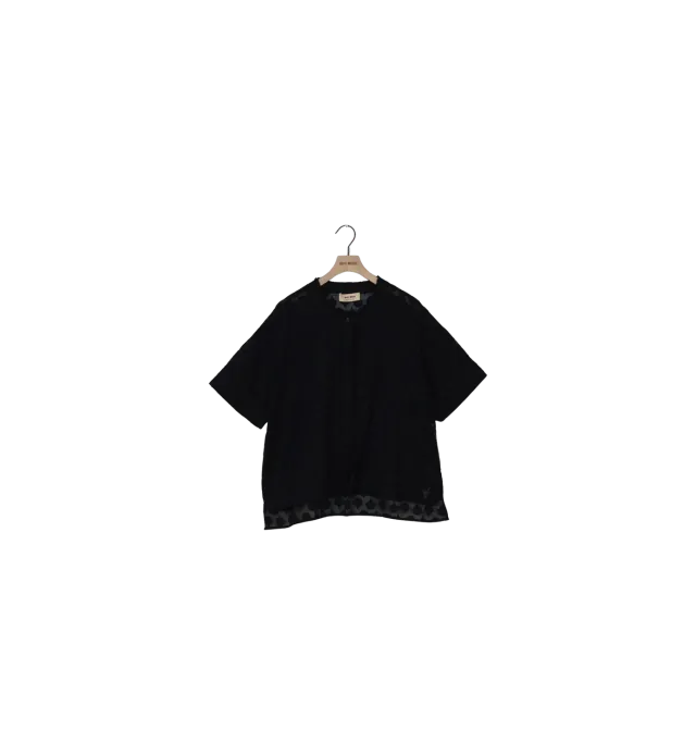 Mos Mosh MMToba Jacquard Voile Bluse Schwarz M Relaxed