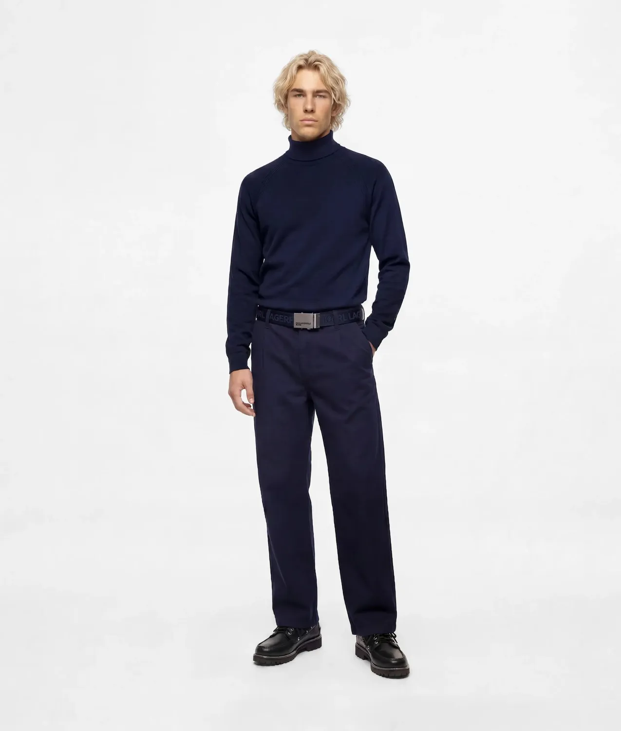 Karl Lagerfeld KL Jeans Rollkragenpullover Strick Leicht