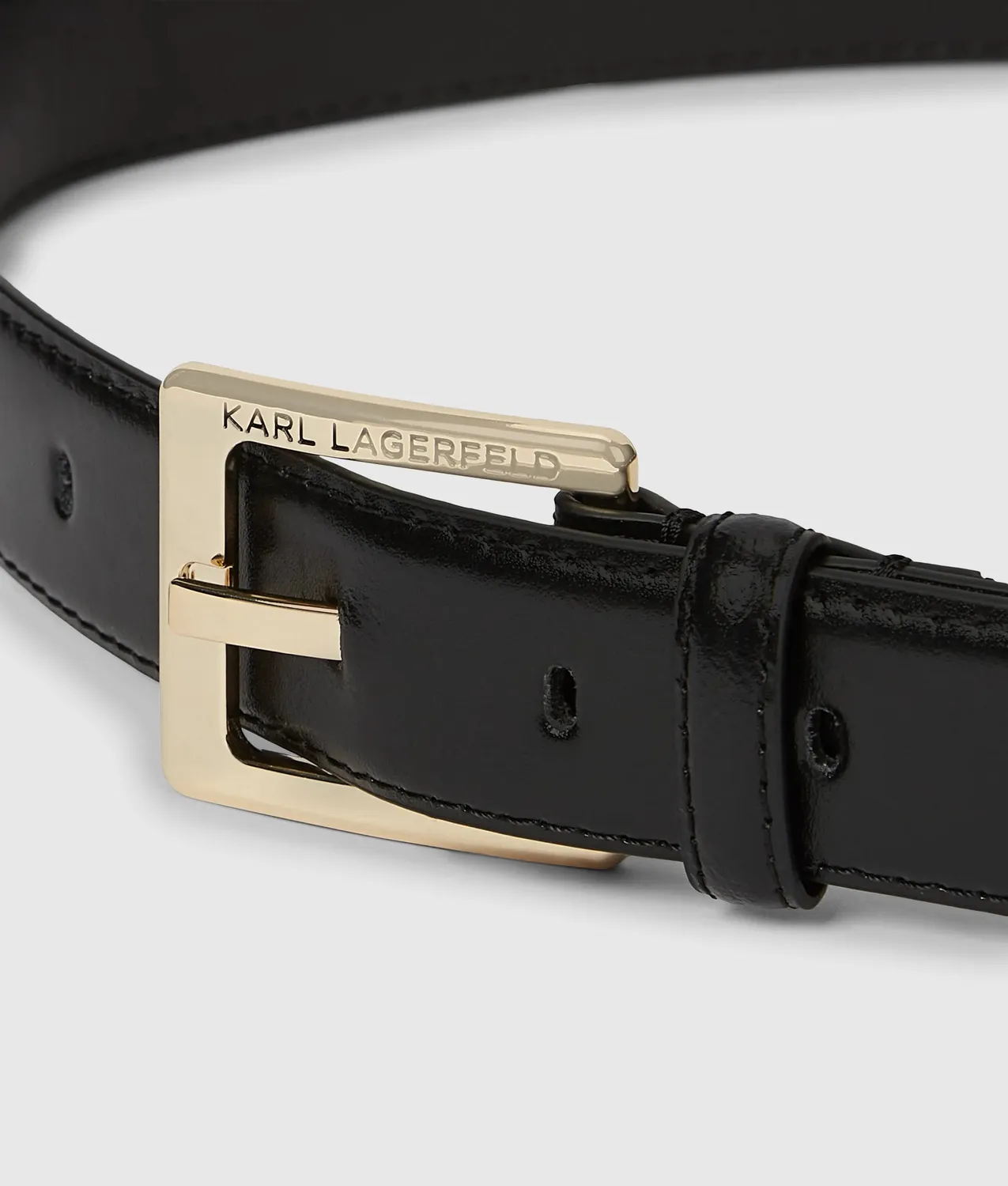 Karl Lagerfeld Classic Ledergürtel Damen Leder mit Logoschnalle
